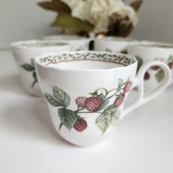 Vtg Lot of 5 Noritake Royal Orchard Cups Fruit 9416 Primachina Japan 1989- 2002 - Picture 7 of 10